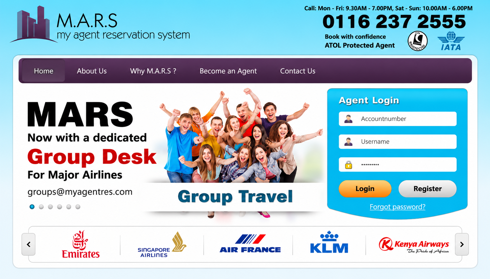 My Agent Reservation System website